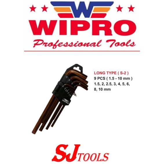 Kunci L set Long Hex Wipro