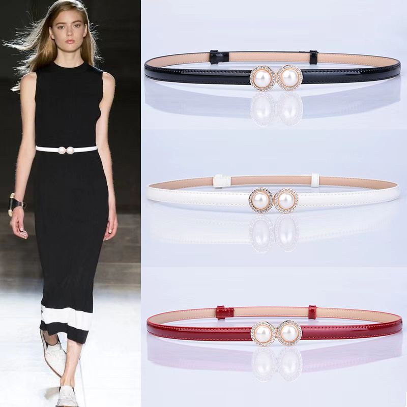 (Hello Girl) YD17 Ikat Pinggang Wanita Polos Thin Belt Korea Import