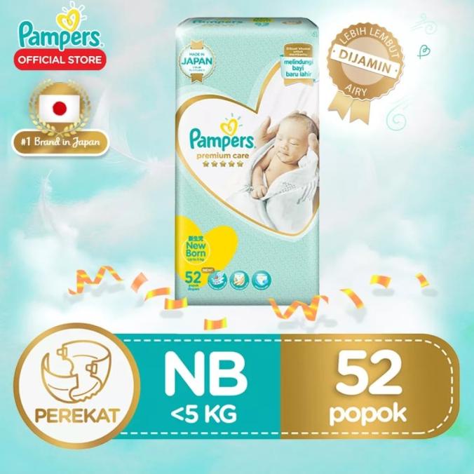 (BISA COD) Pampers Popok perekat premium care NB Newborn 52 pampers premium care BIG SALE Kode 1315