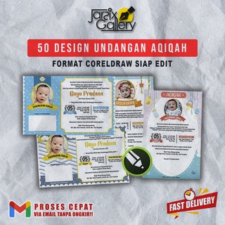 Jual 50 Template Design Undangan Aqiqah Format Coreldraw CDR | Shopee