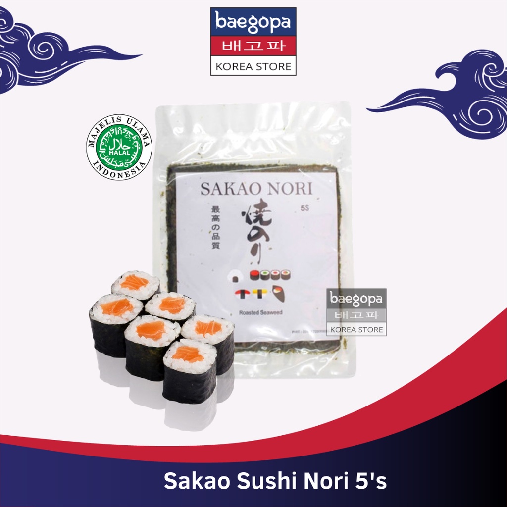 

SAKAO Nori Kimbab & Sushi 5'S Halal | Gimbab Kulit Rumput Laut
