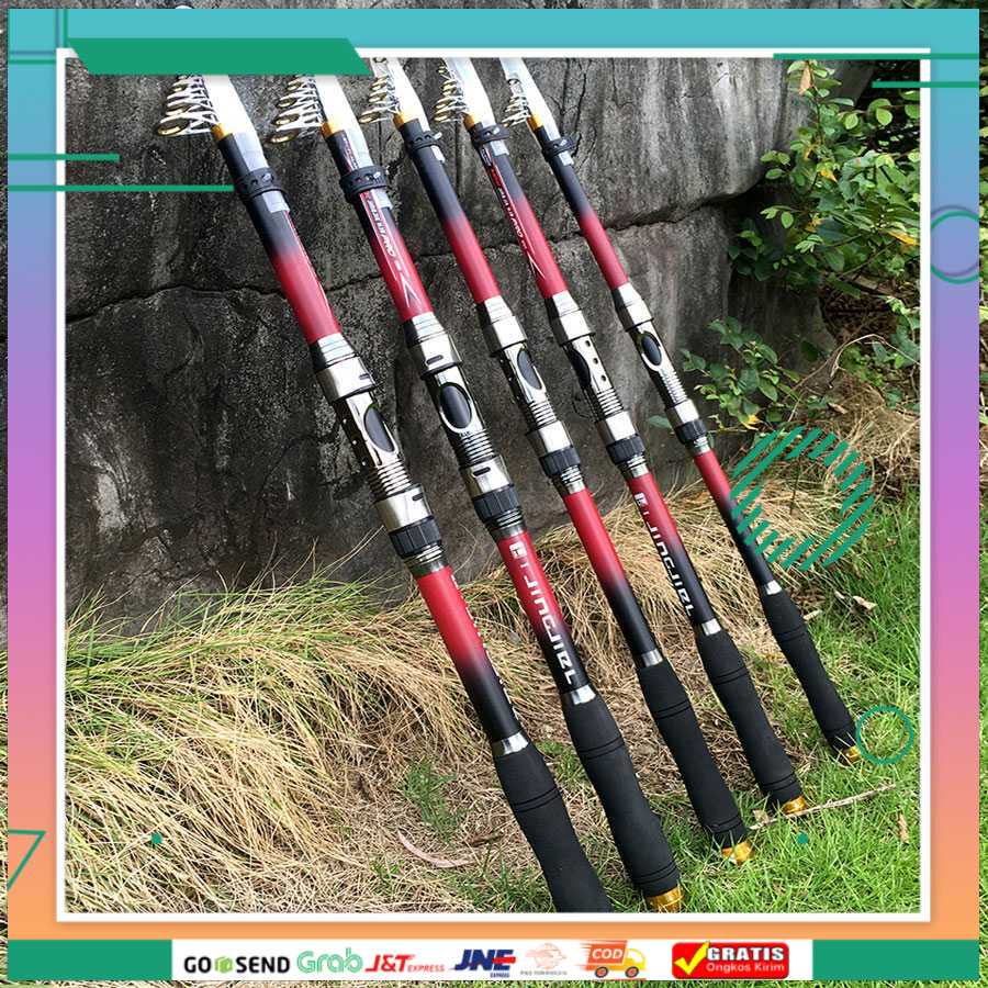 (BISA COD) FTIHSHPJingjie Pro Joran Pancing Super Hard Carbon Fiber Telescopic