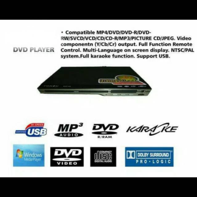 ZUMATSU Dvd player usb body besi Murah