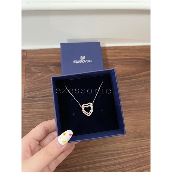 Swarovski Infinity Necklace Heart - kalung wanita