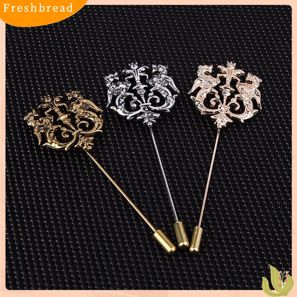 Fresh| Bros Pin Bentuk Singa Ganda Hollow Gaya Vintage Untuk Pria