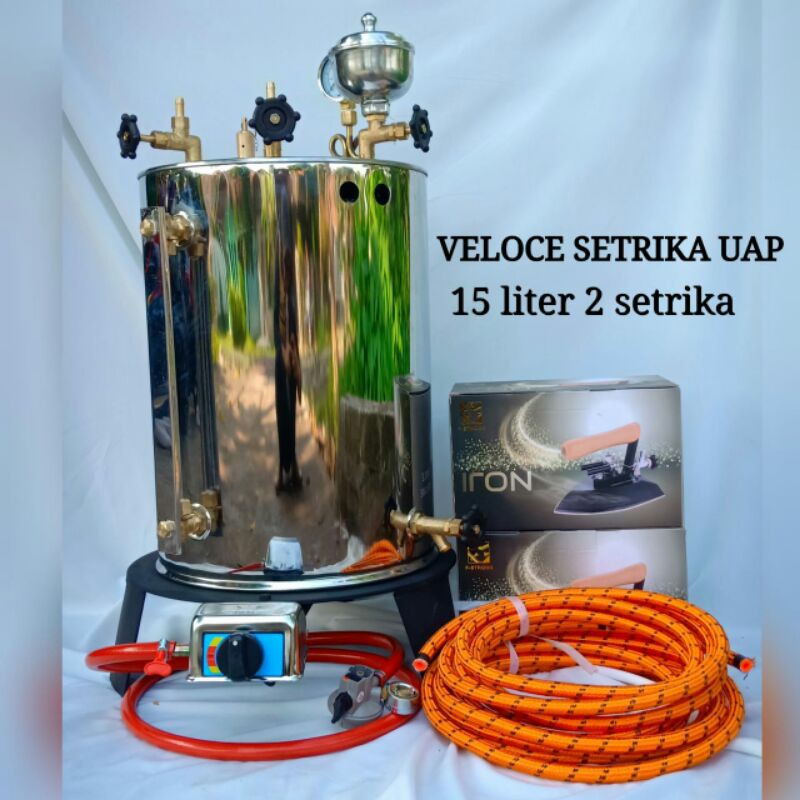 Setrika Uap boiler 15 liter 2 setrika