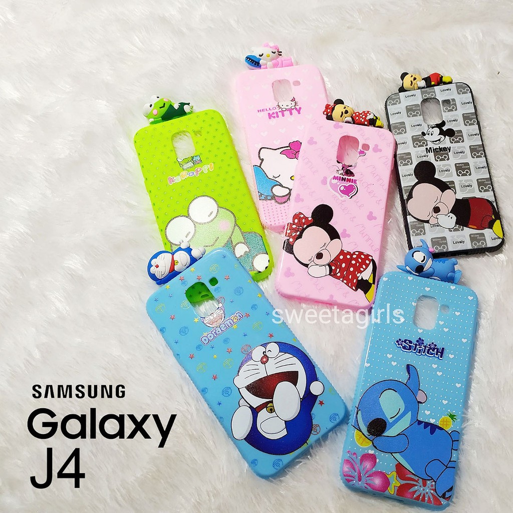 Silicon Case Glossy + Boneka 3D - Samsung Galaxy J4 - sweetacase.id - Motif Kartun - Bisa Bayar Ditempat / COD / Casing Terbaru / Karakter Lucu / Casing Kartun / Kartun / Case murah / diskon / Import