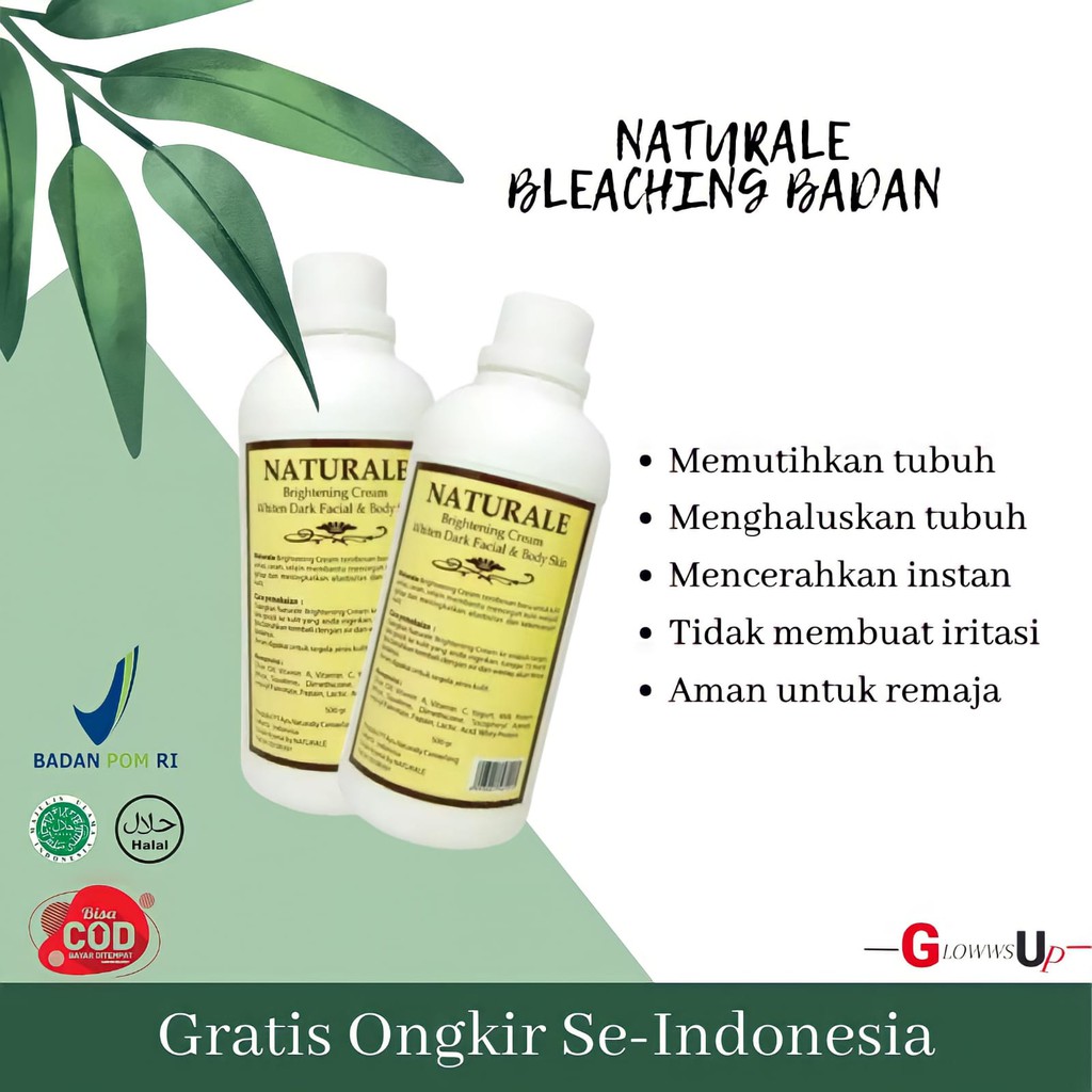 BLEACHING BADAN - BLEACHING NATURALE 500GR - PEMUTIH BADAN PERMANEN - PEMUTIH BADAN - BLEACHING