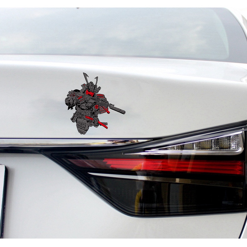 JDM Samurai Jepang Mobil Stiker Dekoratif Universal Prajurit Jepang Reflektif Sepeda Motor Stiker untuk Honda