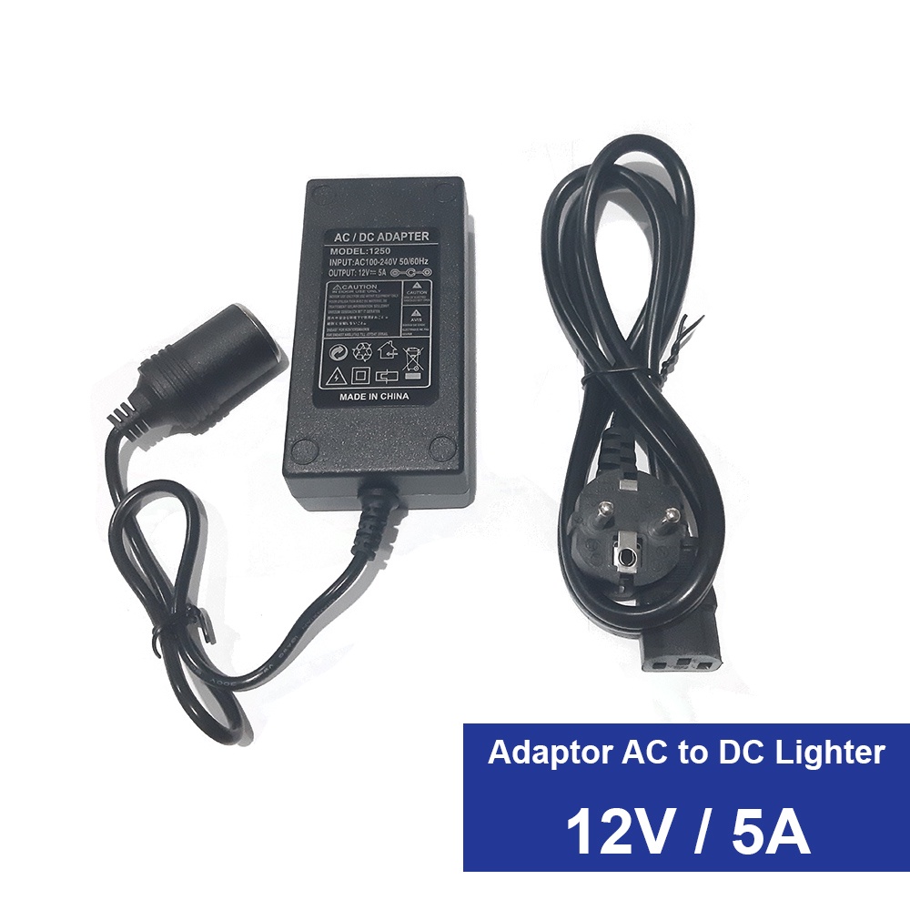 Adaptor AC to DC Lighter 12V 5A Socket