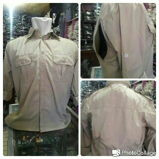 Kemeja Pria Alisan Slimfit Panjang Maroon Abu Tua List Tengah Hitam Plakat R2M9