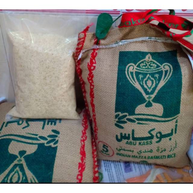 

Beras basmati abu kass 5kg dari arab saudi di plastik