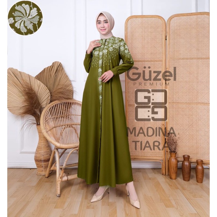 Gamis Bordir Dan Payet Model Tiara/Ada Jumbo Nya ,M,L,XL,XXL, (Original Guzel)Terbaru/Gamis Pesta/Ga