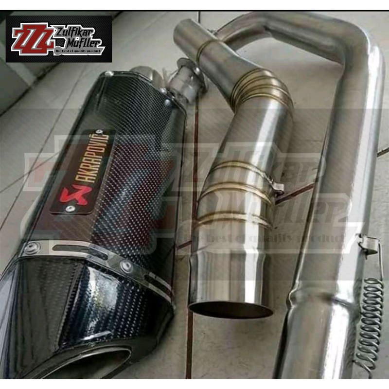 knalpot racing akrapovic untuk aerox, nmax, pcx, adv, vario150