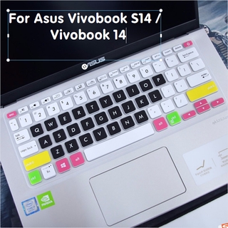 For Asus Keyboard Cover Vivobook S14 Keyboard Protector Vivobook 14 M409D A409J A416J A412D A409M M409B A412FL A416M X409 X409DA X409MA A409F X412 Y406U A412D M415D Vivobook 14 Silicone 14 inch Laptop Asus i3 10th gen keyboard Film