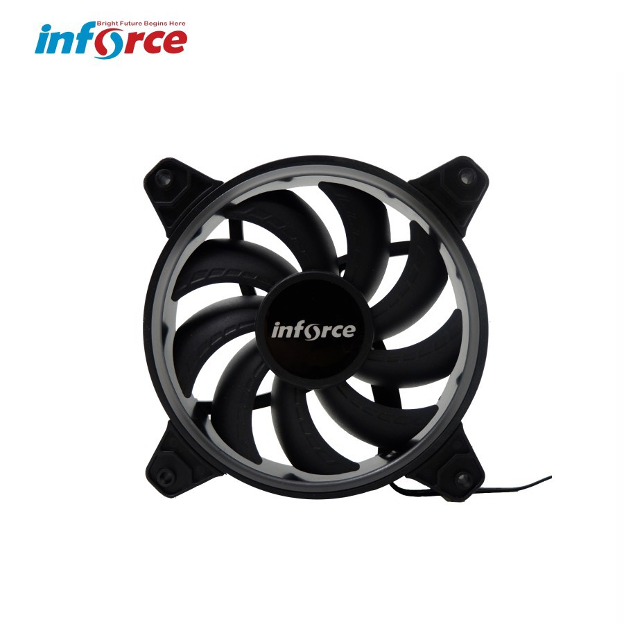 INFORCE COOLING FAN CASING 120MM 12CM RGB CPU COOLER - MULTICOLOR, FAN CASING RGB 12CM, FAN LED 12CM -  Inforce Cooling Fan RAINBOW - Inforce Cooling Fan RAINBOW SLIM RING - Inforce Cooling Fan MULTICOLOR