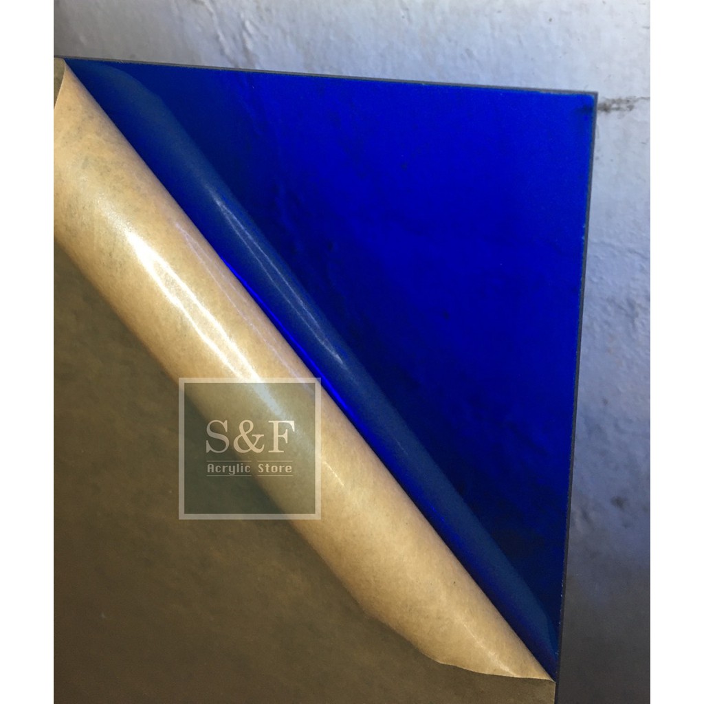 AKRILIK BIRU TRANSPARAN 2MM / AKRILIK BIRU RAYBEN / ACRYLIC WARNA / AKRILIK LEMBARAN / AKRILIK