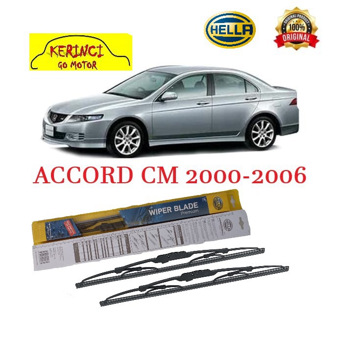 WIPER HONDA ACCORD CM 2000-2006 HELLA PREMIUM 24&quot; &amp; 19&quot; SEPASANG