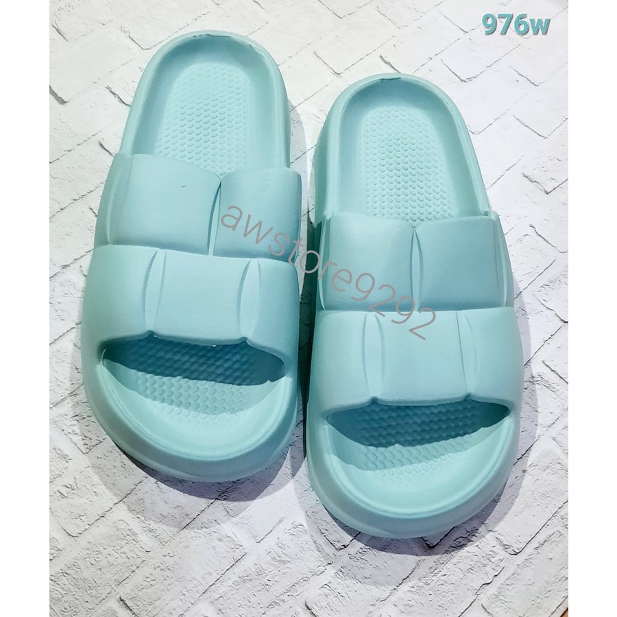 HEMA - 976 Warna Polos - Sandal Karet Anti Slip Empuk Lembut Ringan Slop WANITA