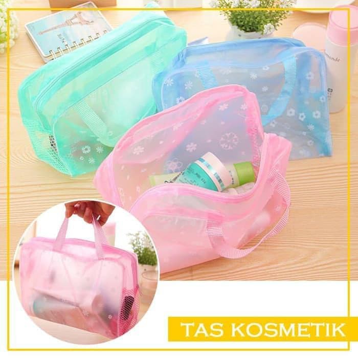 Tempat Make Up Dompet Tas kosmetik Anti Air Bahan PVC Cosmetic Organizer Travel Bag