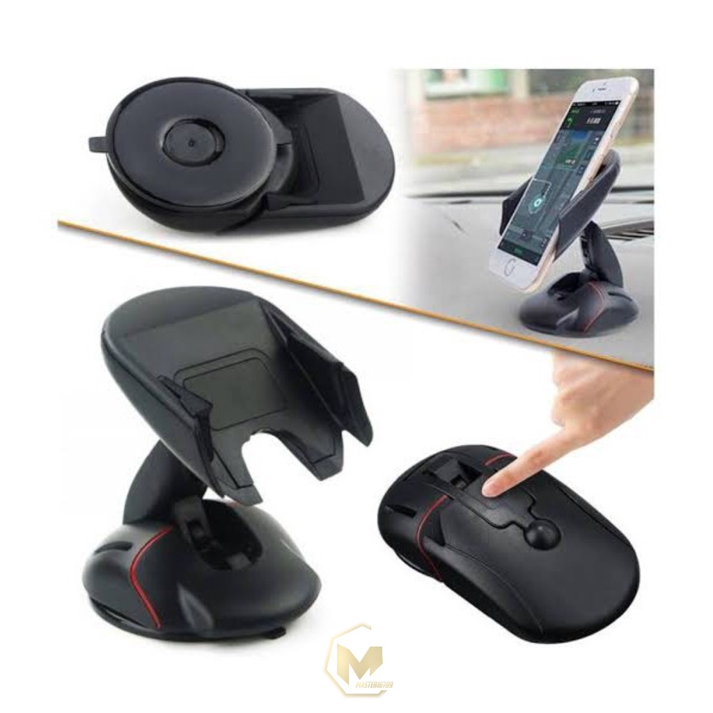 HD2 Car Holder Phone Stand Bentuk Mouse Shape Handphone Mobil Gps Unik Lipat Folding Desktop Dashbroad kekinian MA2335