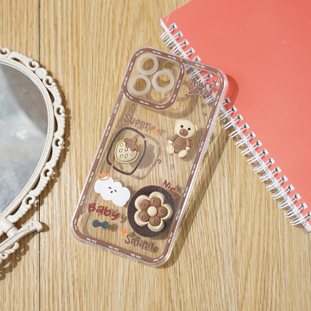 (3D6) Softcase Macaron Timbul 3D For All Type Xiaomi R.9T - Poco X3 - R 4a - R 5a - R 9c - R note 10