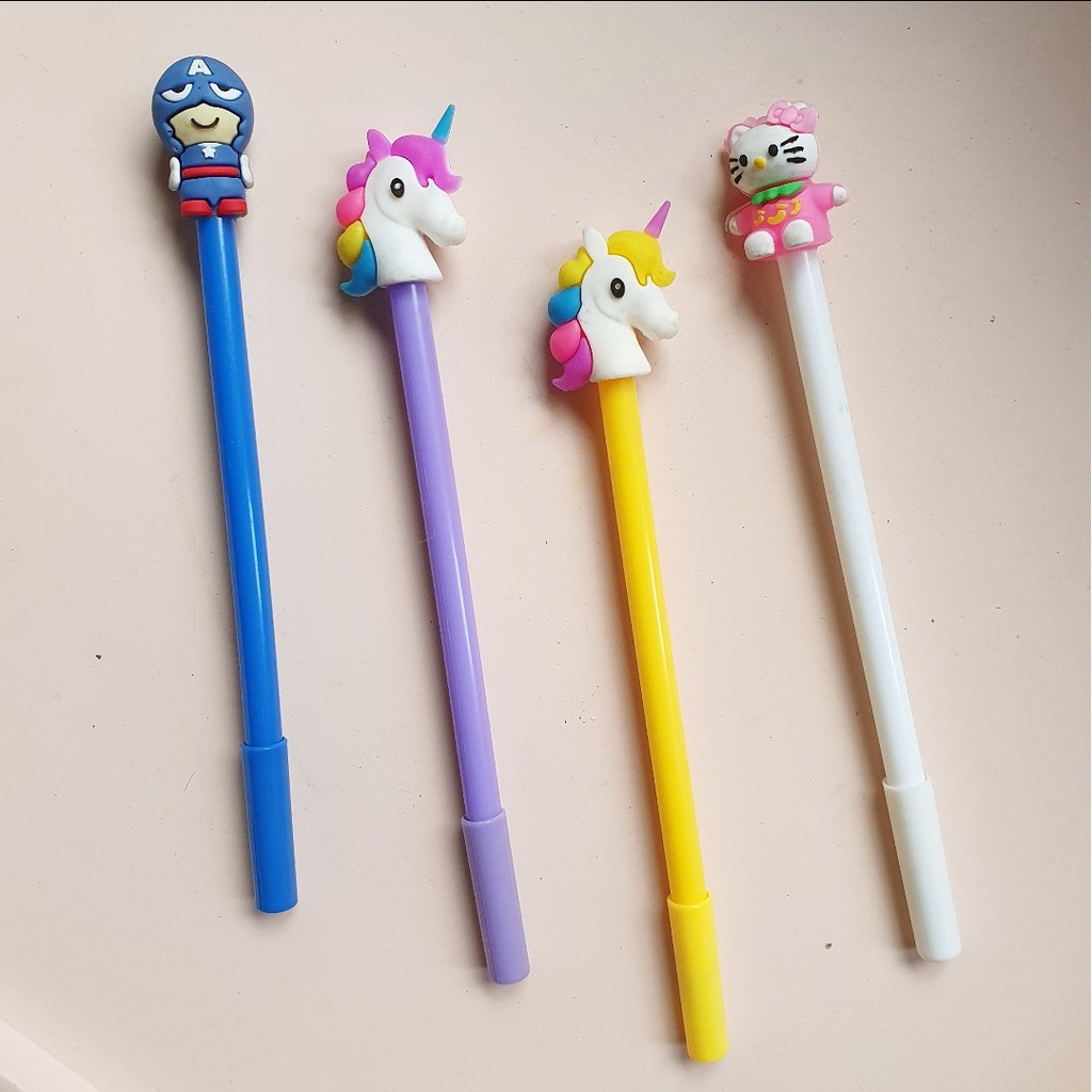 

Bolpen Unicorn Hello Kitty Captain America Pulpen Imut my little pony