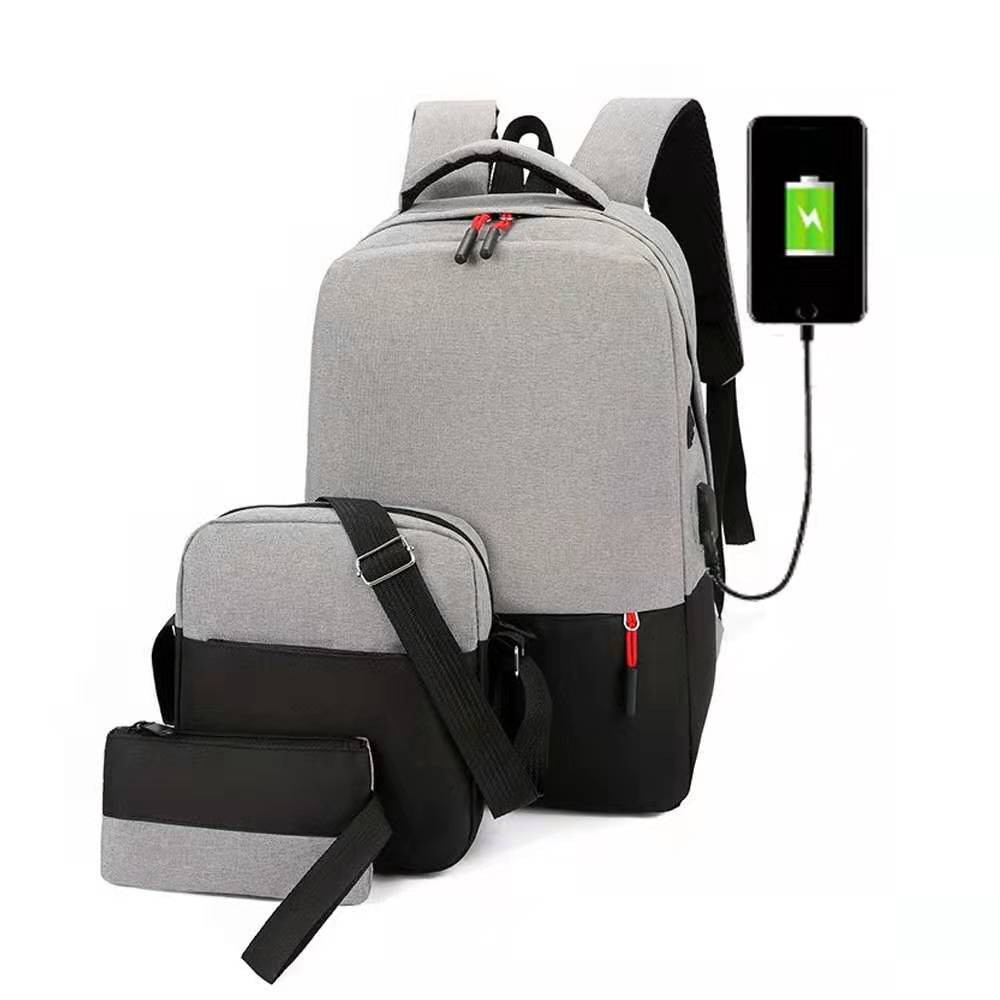 Highland Tas Ransel Pria Tas Ransel 3in 1 Tas Selempang Pria  Laptop USB Import TR501