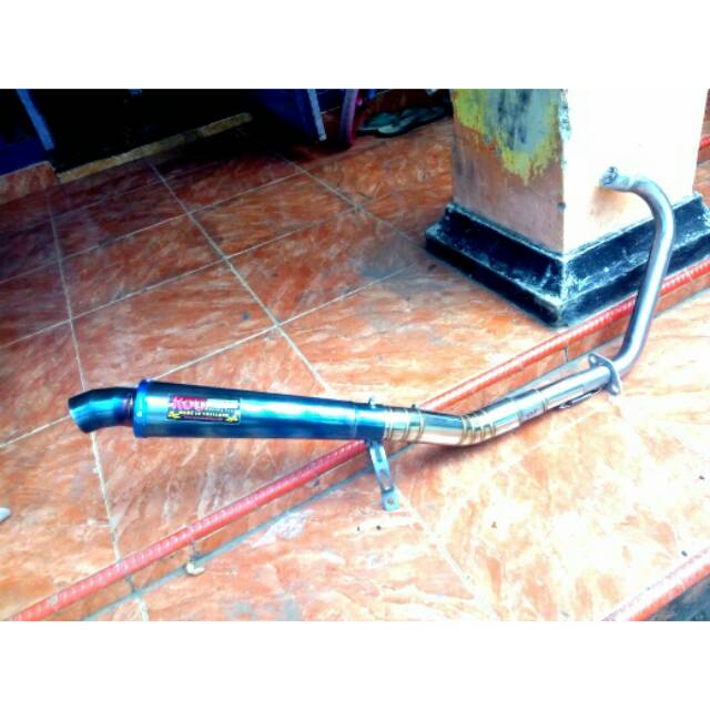 Knalpot racing kou bluemoun vixion megapro,thunder tiger cb 100