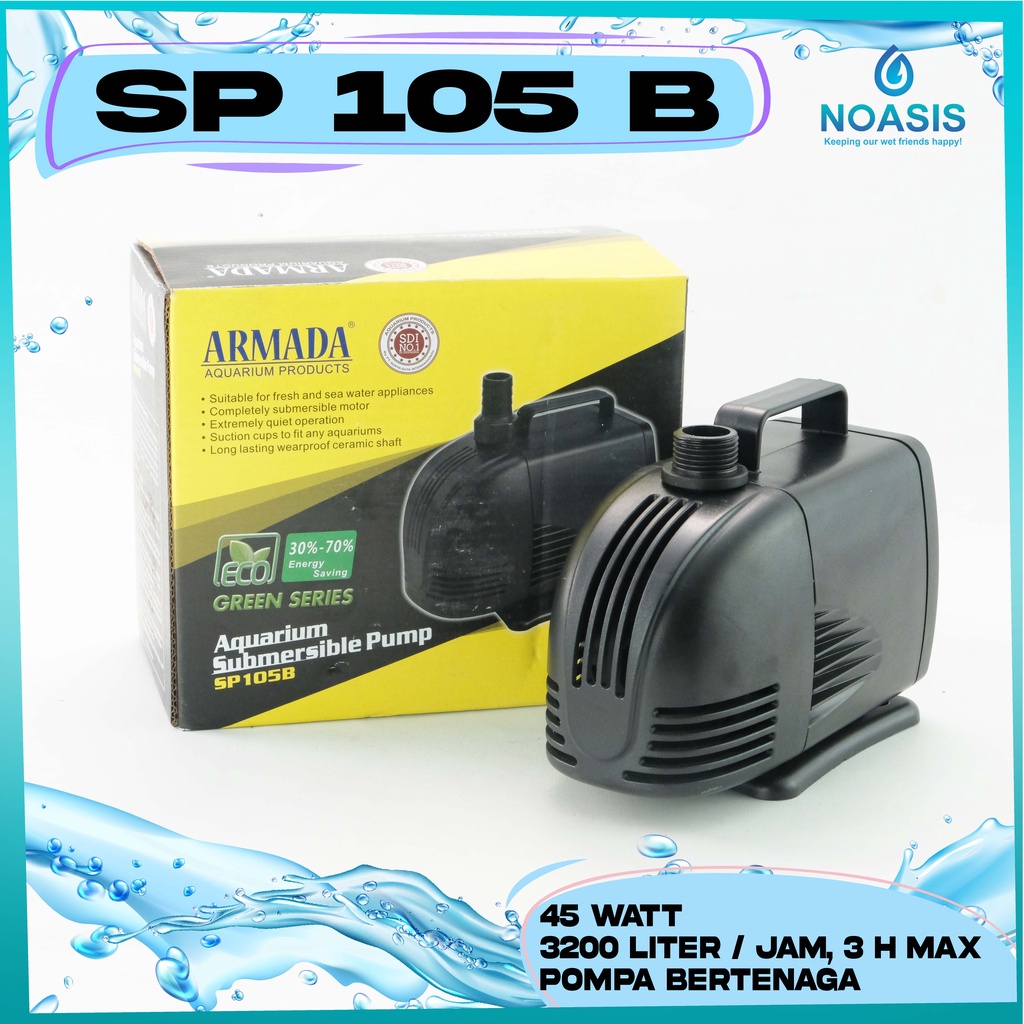 POMPA AIR CELUP AQUARIUM ARMADA SP 105 B SP105B SUBMERSIBLE PUMP