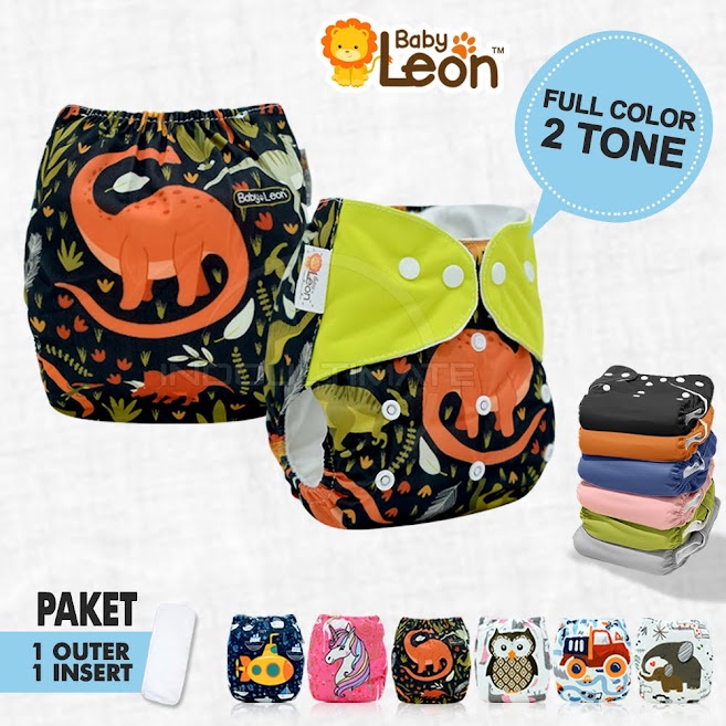 ORI BABY LEON Clodi PRINT+ INSERT popok kain bayi baby cloth diapers diaper newborn