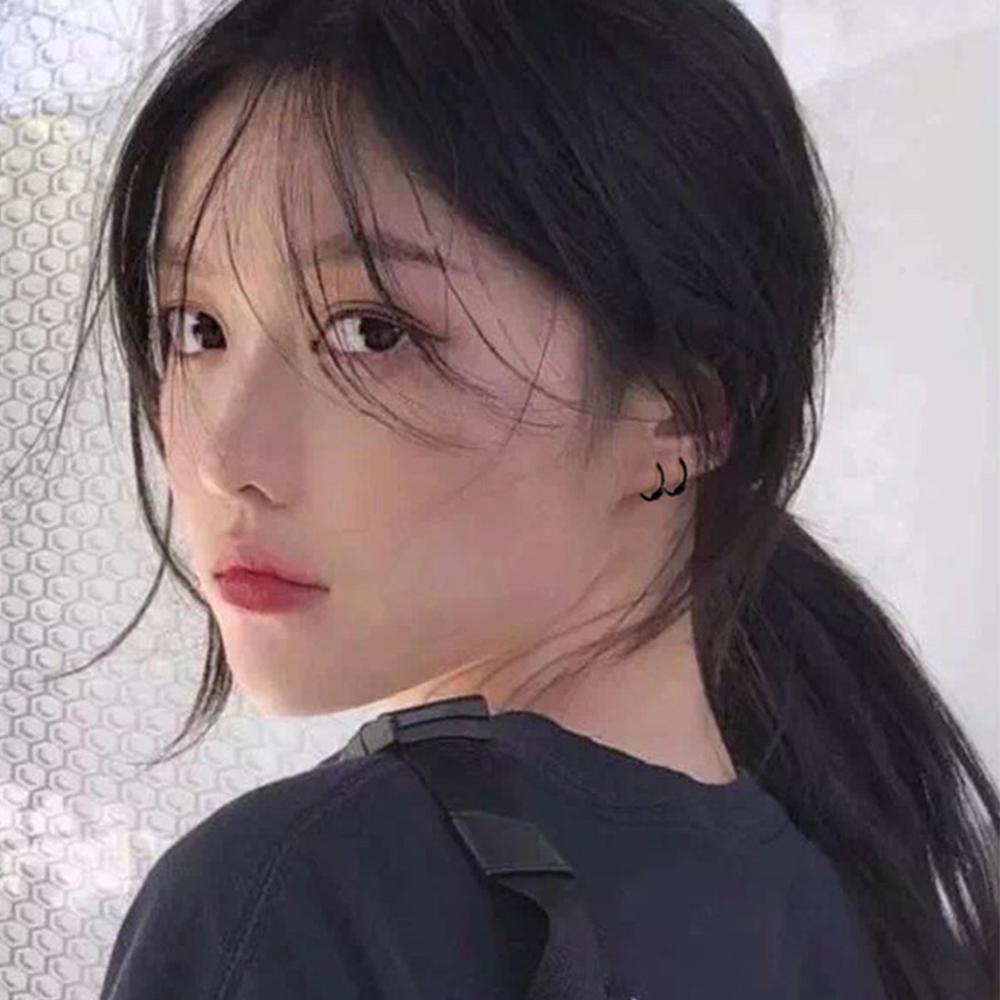 Agustinina Anting Hoop Wanita 11 mm Trendi Pria Temperamen Unisex Telinga Tulang Cincin