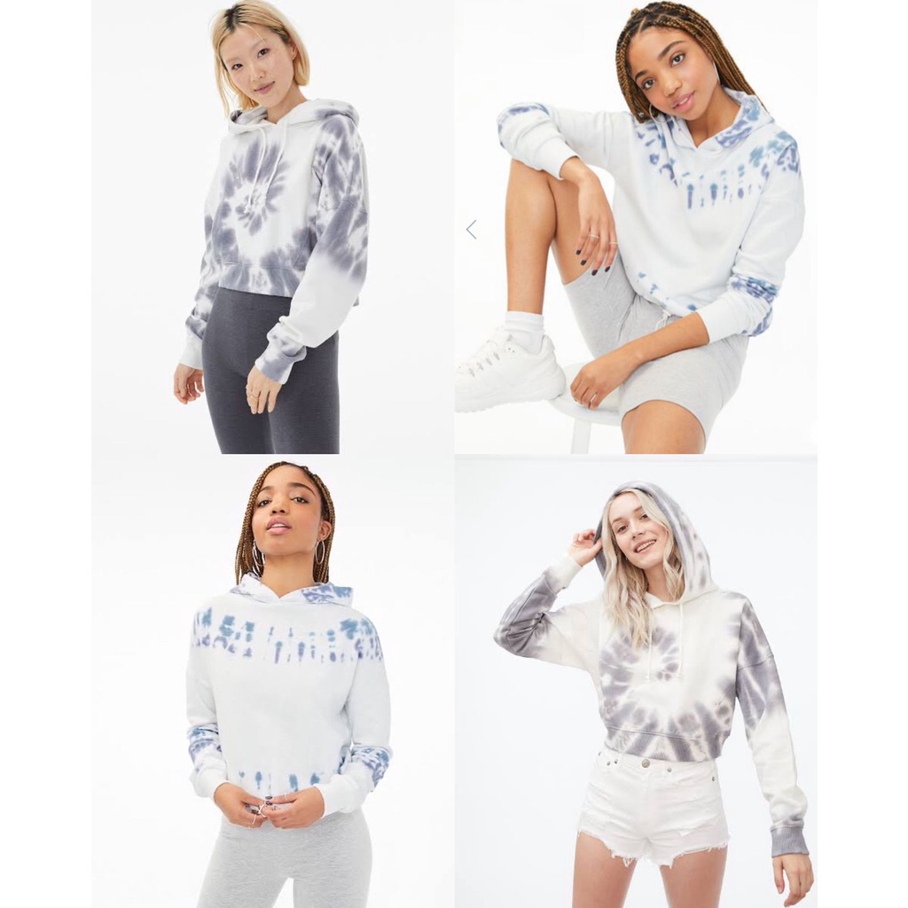 Aeropostale Tie Dye Crop Hoodie Fashion Brand