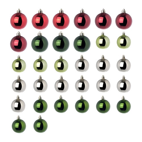 VINTER 2021 Bauble hias, set isi 32, warna campuran