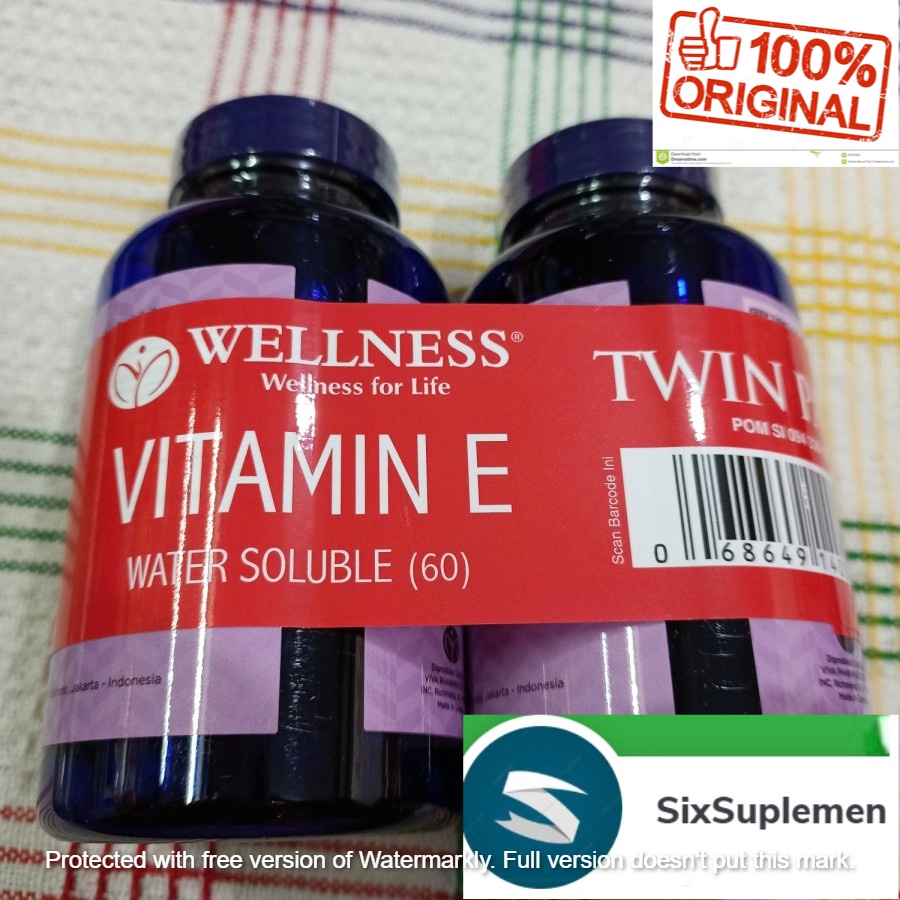 Wellness Vitamin E 400 I.U Water Soluble 60 + 60 Softgels