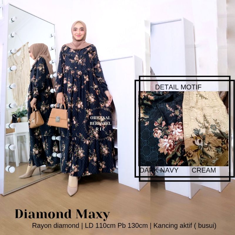 GAMIS HOMEDRESS RAYON DIAMOND MOTIF GUCCI BUNGA BEST SELLER
