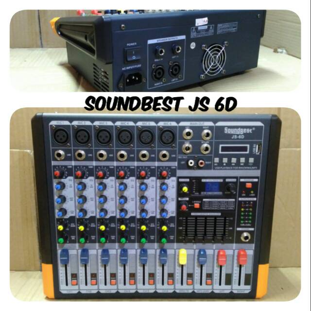 POWER MIXER 6 CHANNEL SOUNDBEST JS 6D