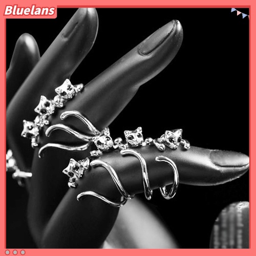 [Bayar Di Tempat]1Pc Cincin Lapis Perak Model Mata Kucing Dari Kristal