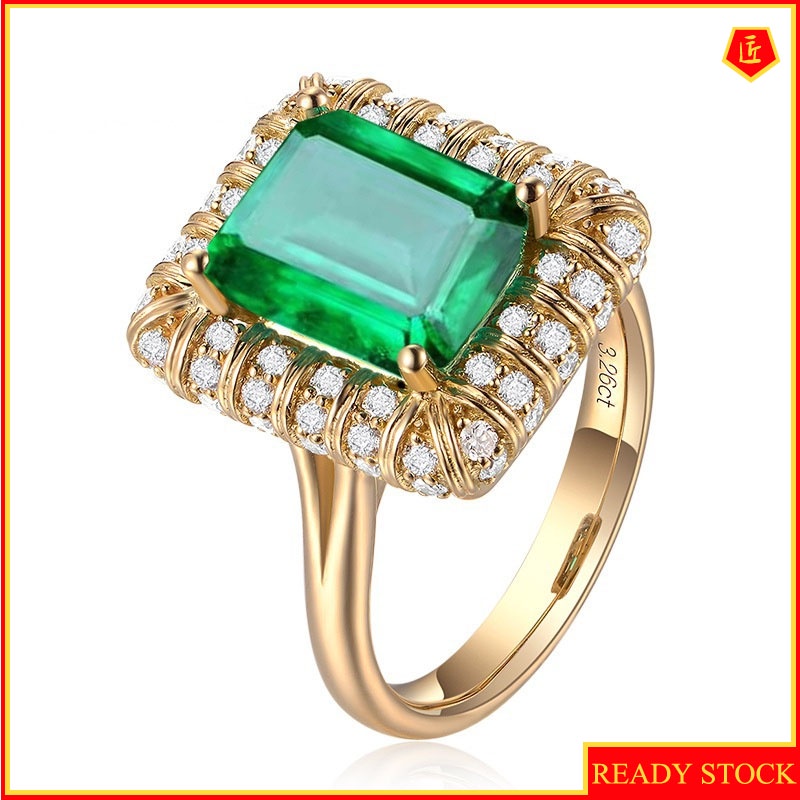 [Ready Stock]Fashion Elegant Emerald Ring