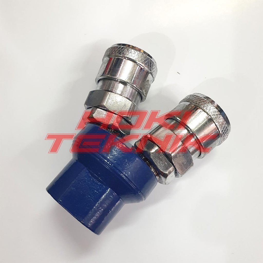 Coupler Cabang 2 Sambungan Selang Recoil Kompresor