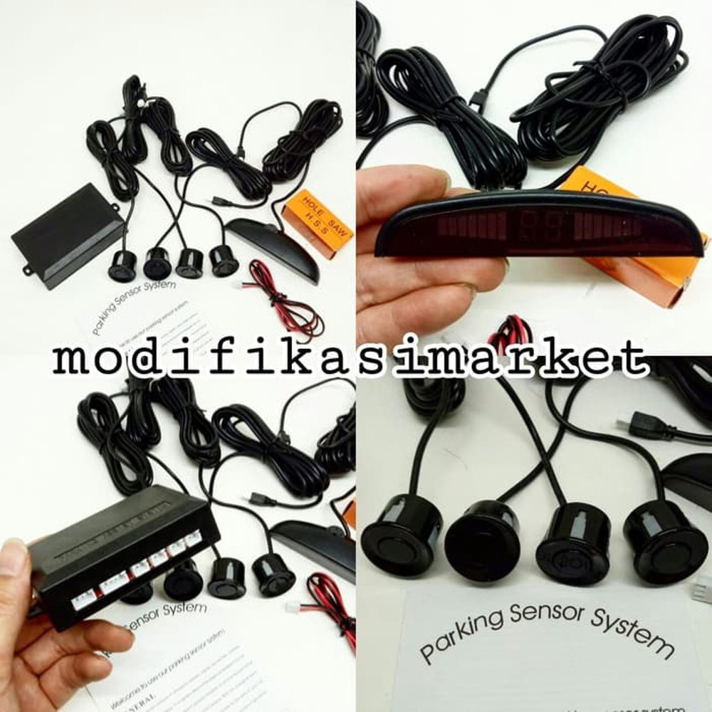 SENSOR PARKIR MOBIL 4 TITIK UNIVERSAL SENSOR MUNDUR- AKSESORIS INTERIOR MOBIL