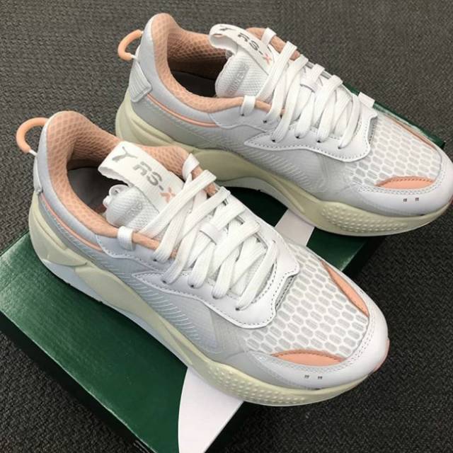 Sepatu Premium puma rsx white salmon