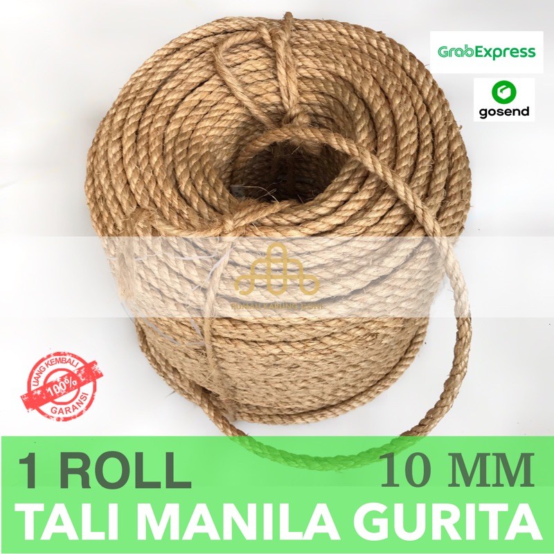 Tali Manila Gurita 10 MM Rollan 220 Meter - Tambang Tampar Serat Manila - Distributor Manila Bali