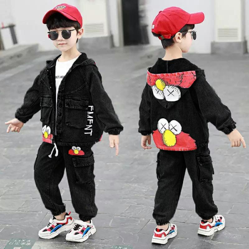 Set Rep Elmo KID ss Setelan baju anak cowok kekinian