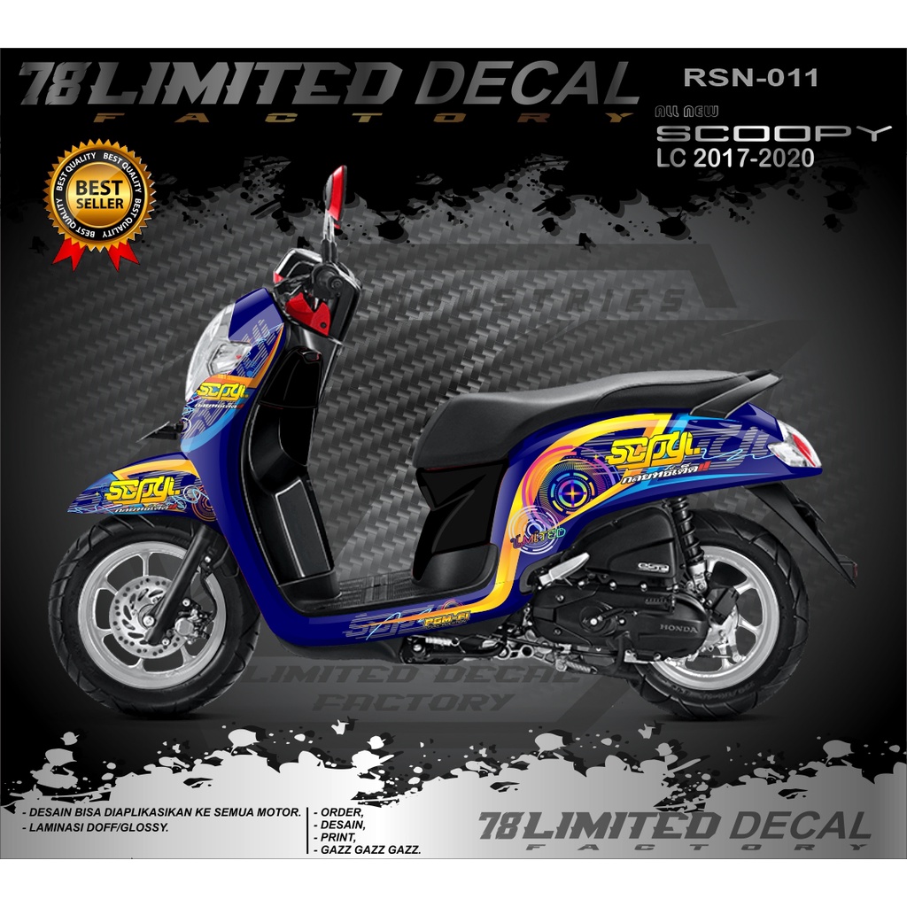Decal scoopy full body Full Blok Decal Scopy Dekal New Fi 2017 2018 2019 2020 Desain Thailook RSN-01