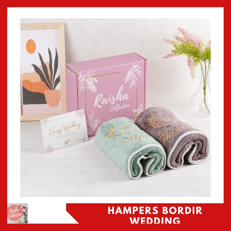 RC Handuk Bordir Couple Hampers Kado Pernikahan Seserahan Wedding Premium Custom Nama