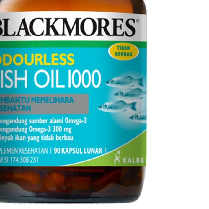 ➫ BLACKMORES ODOURLESS FISH OIL OMEGA 3 1000 MG 6 9 MINYAK IKAN DHA JANTUNG KOLESTEROL SENDI 90 KAPSUL ✺