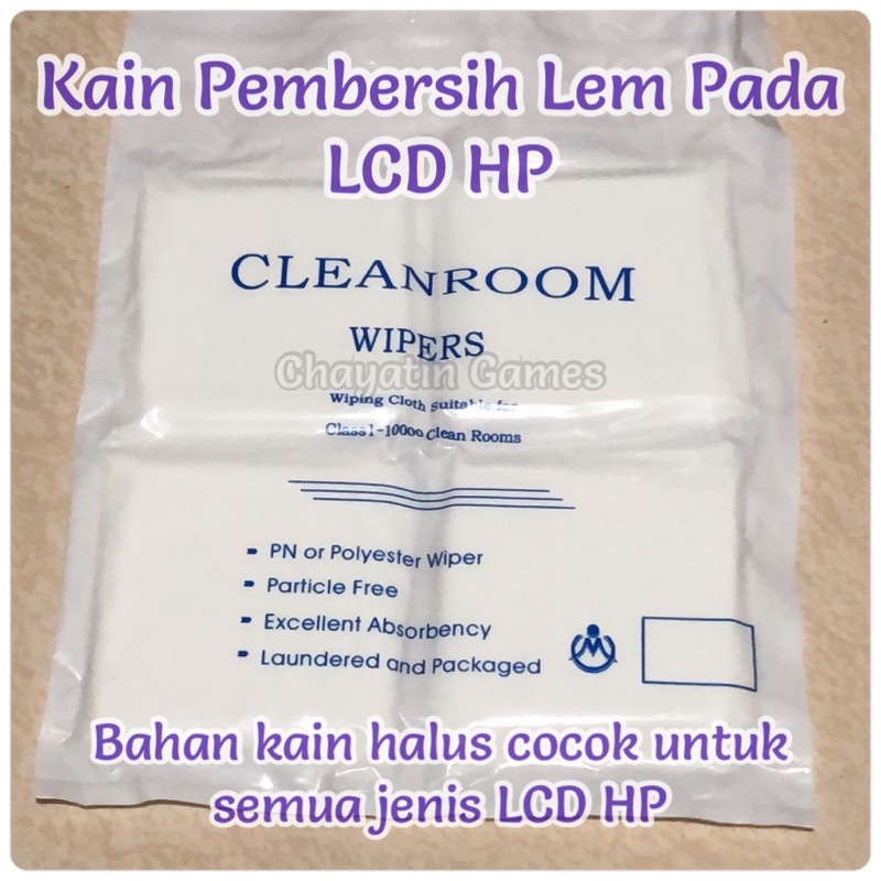 Kain Halus Pembersih Lem Pada LCD HP Harga Per Bungkus Isi 30 Lembar