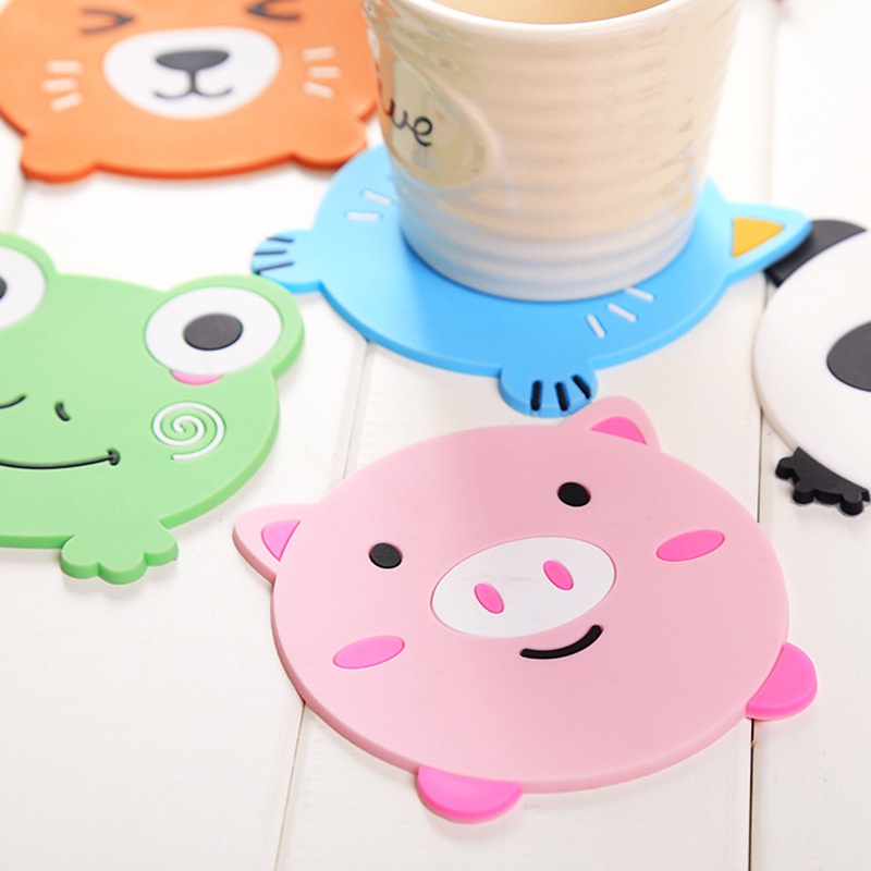 Silicon Drink Coaster / Tatakan Gelas Cangkir Imut Silikon