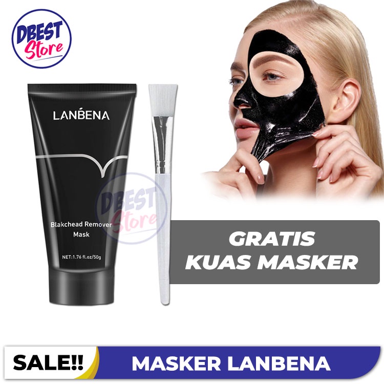 DBEST - (GRATIS KUAS MASKER) - LANBENA MASKER KOMEDO HIDUNG /BLACKHEAD REMOVER PEEL OFF BLACKMASK CHARCOAL